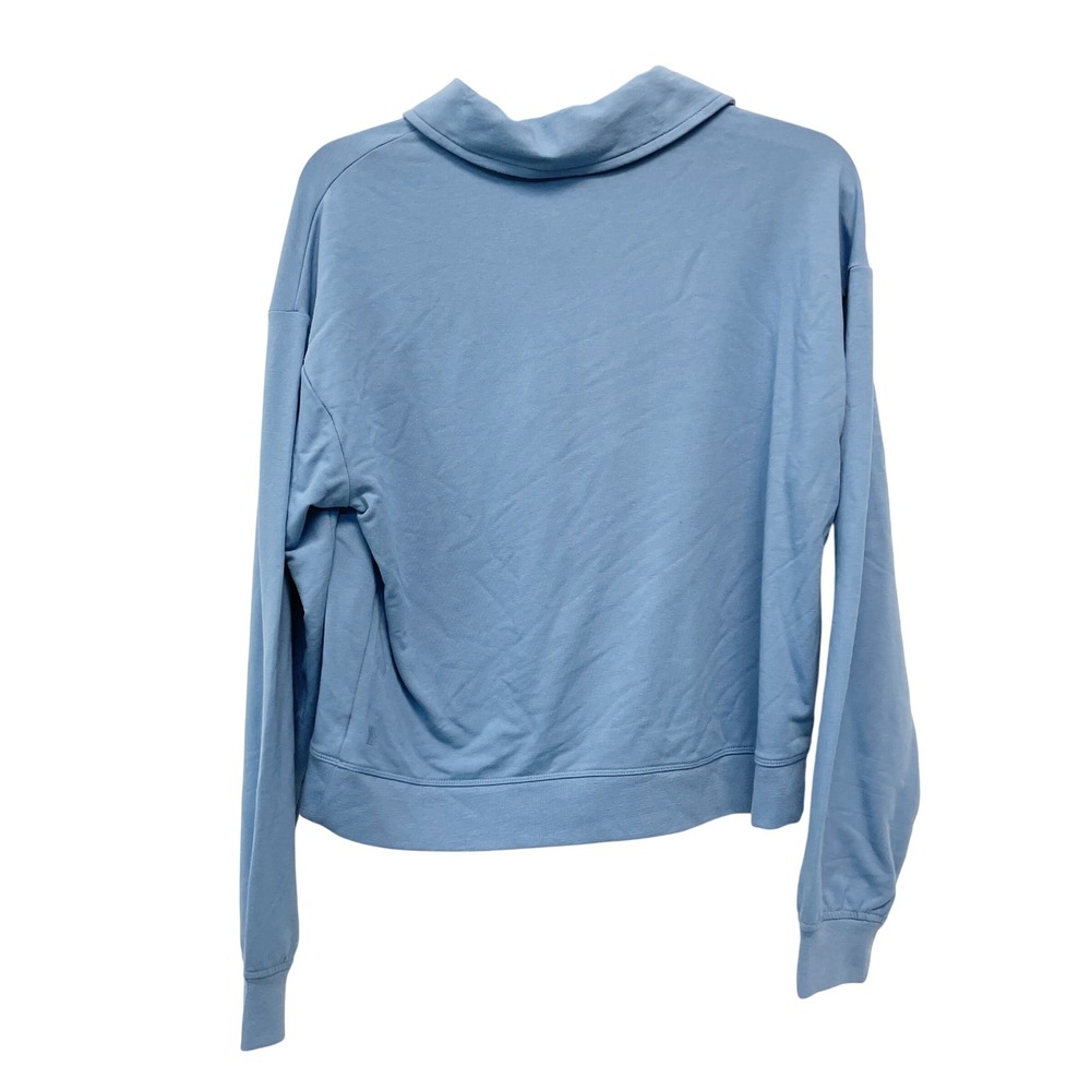 All in Motion Women's Blue Snap Collar Long Sleeve Polo Sweatshirt Size S - Picture 3 of 6